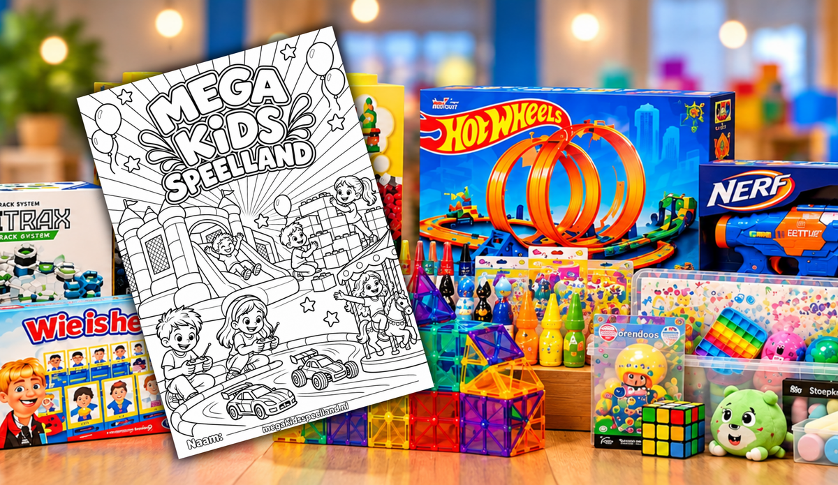 Doe mee aan de Mega Kids Speelland kleurplatenwedstrijd!